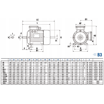 Silnik elektryczny 0,25kW 1400 obr/min. 63 B3